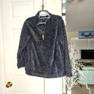 Navy Textured Pullover Sweater